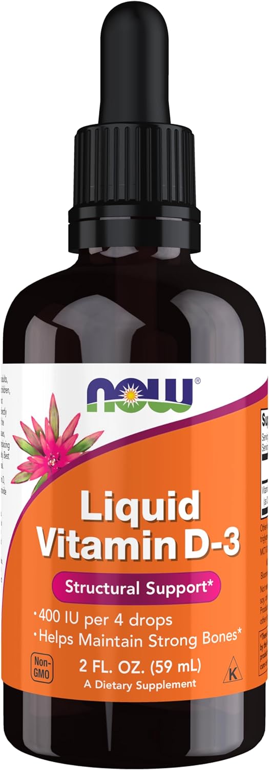 NOW Foods Vitamin D-3 Liquid, 2 fl. oz. 24Hr Smart